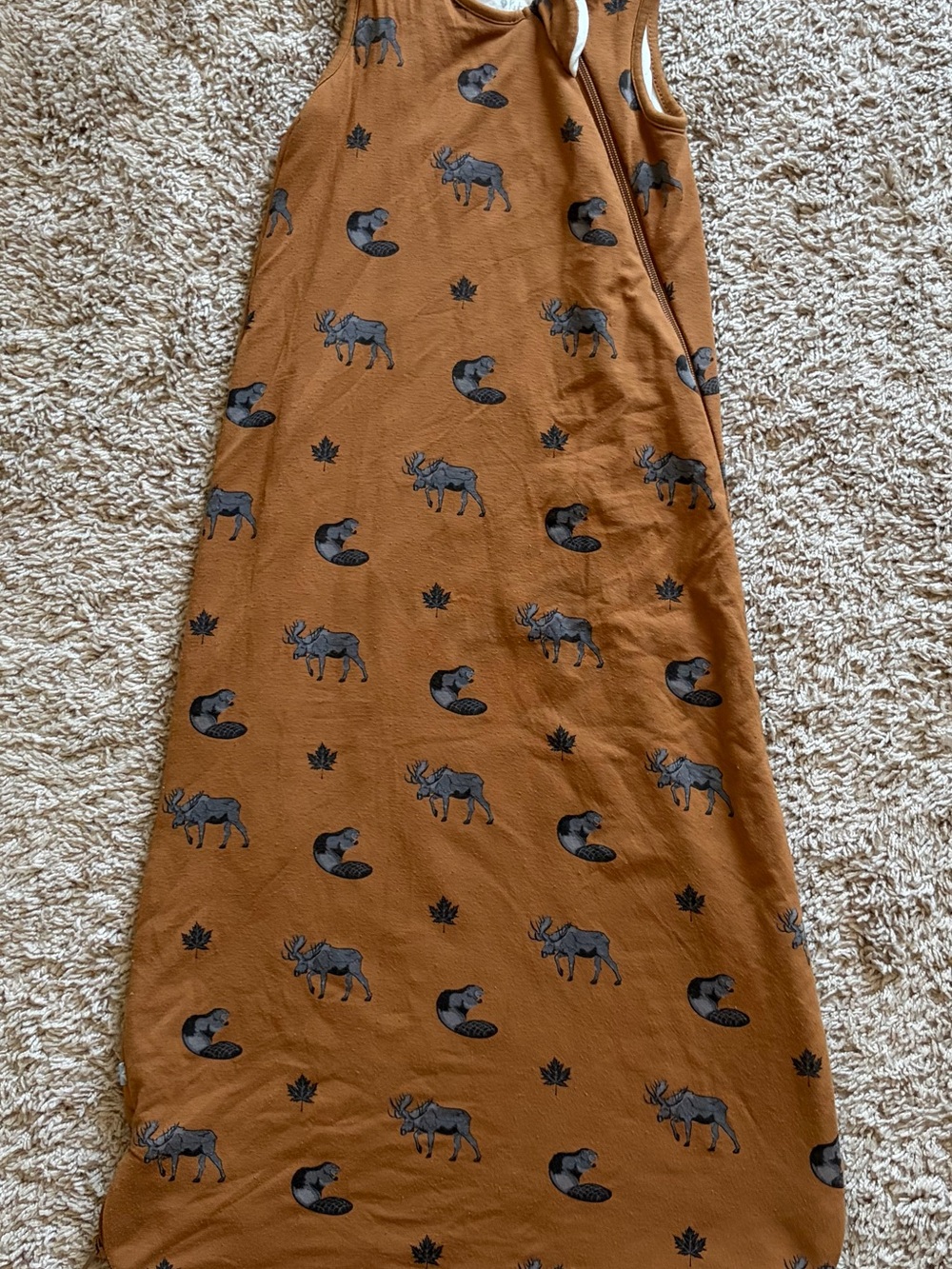 Kyte Baby Sleep Bag 1.0 TOG Size Medium Moose Beaver Print VGUC